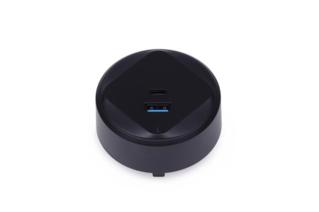 Адаптер трековой розетки USB/Type-C T21R-B Черный