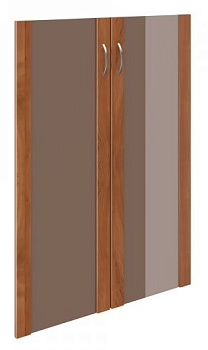 МДФ КН-4.5 Комплект стеклянных тонированных дверей в рамке(792X18X1140)