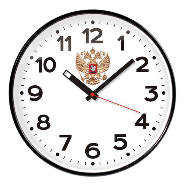 Часы настенные TROYKA 77770732 круглые, белые, черная рамка, 30,5х30,5х4 см